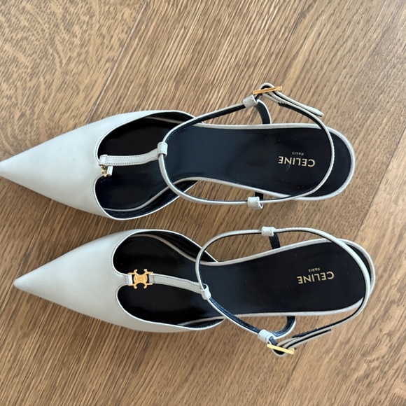 CELINE KITTEN HEELS T- BAR STRAP PUMP - Picture 6 of 9